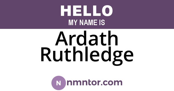 Ardath Ruthledge