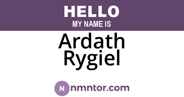 Ardath Rygiel