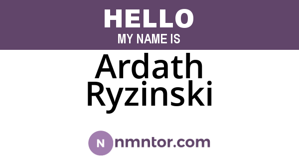 Ardath Ryzinski