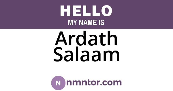 Ardath Salaam