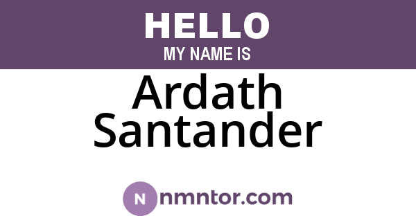 Ardath Santander
