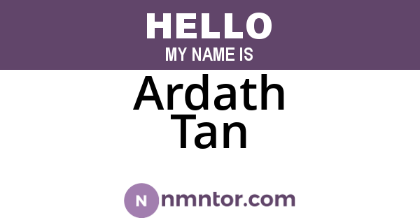 Ardath Tan