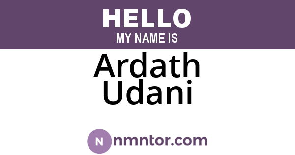 Ardath Udani