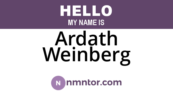 Ardath Weinberg