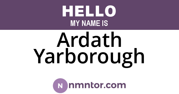 Ardath Yarborough
