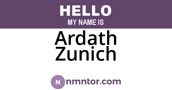 Ardath Zunich