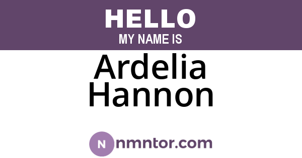 Ardelia Hannon