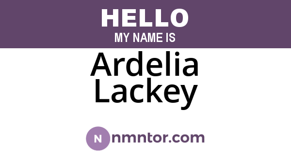 Ardelia Lackey