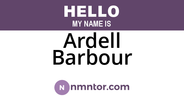 Ardell Barbour