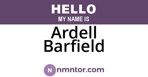 Ardell Barfield