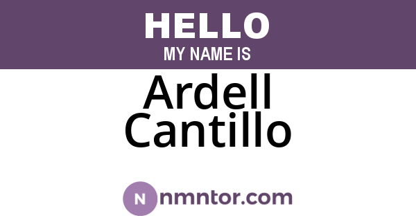 Ardell Cantillo
