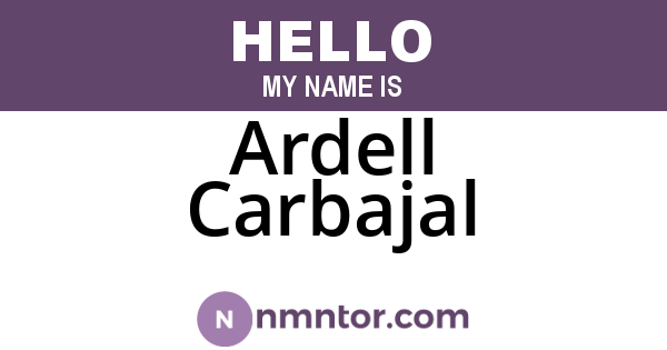Ardell Carbajal