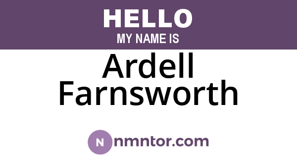 Ardell Farnsworth