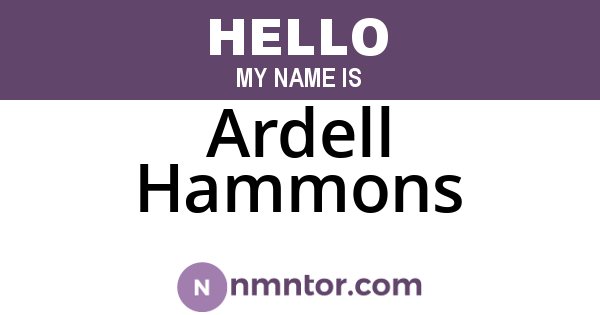 Ardell Hammons