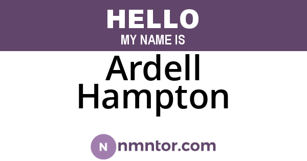 Ardell Hampton