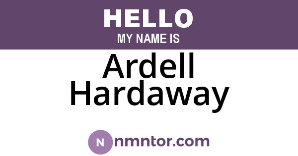 Ardell Hardaway