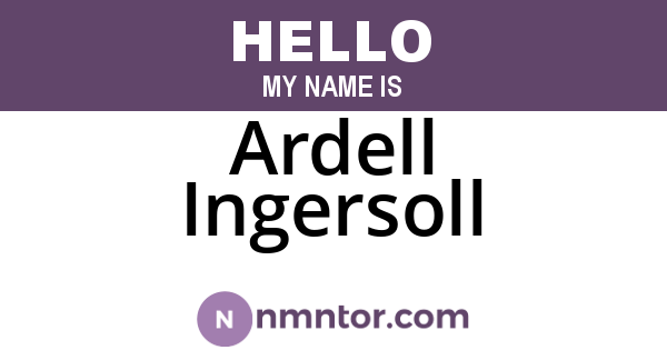 Ardell Ingersoll