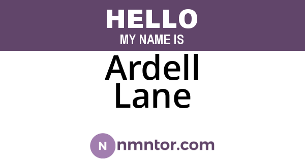 Ardell Lane