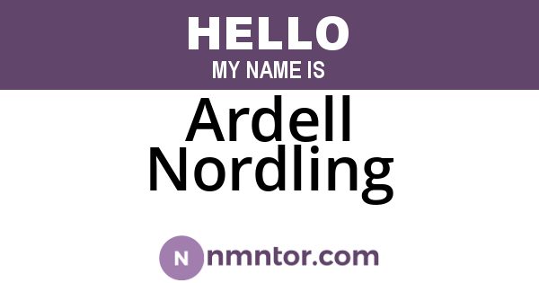 Ardell Nordling