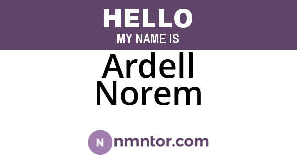 Ardell Norem
