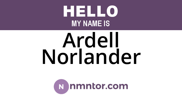 Ardell Norlander