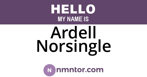 Ardell Norsingle