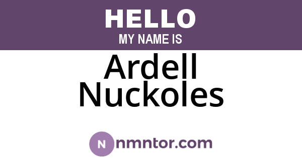Ardell Nuckoles