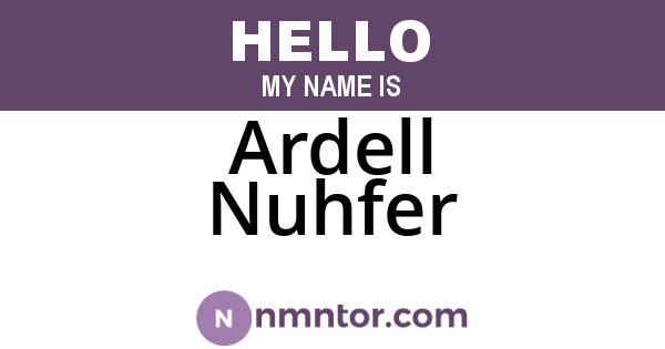 Ardell Nuhfer