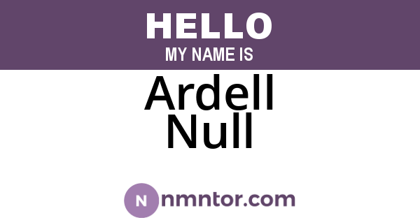 Ardell Null