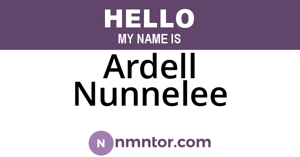 Ardell Nunnelee