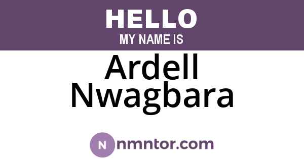 Ardell Nwagbara