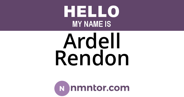 Ardell Rendon