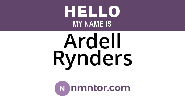 Ardell Rynders
