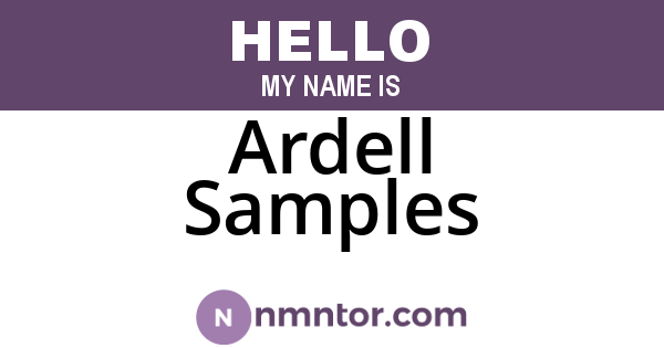 Ardell Samples