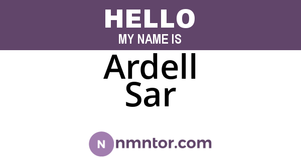 Ardell Sar
