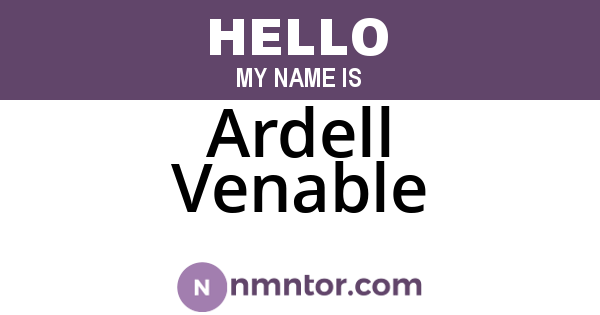 Ardell Venable