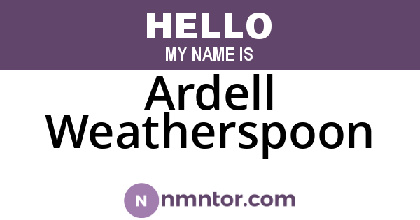 Ardell Weatherspoon