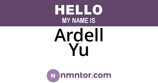 Ardell Yu