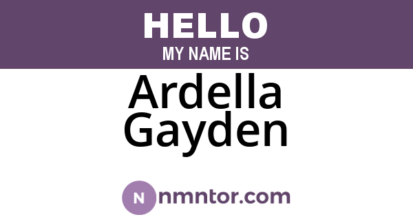 Ardella Gayden