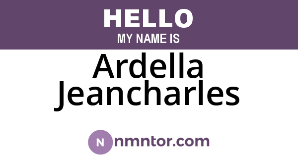 Ardella Jeancharles
