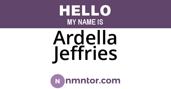 Ardella Jeffries
