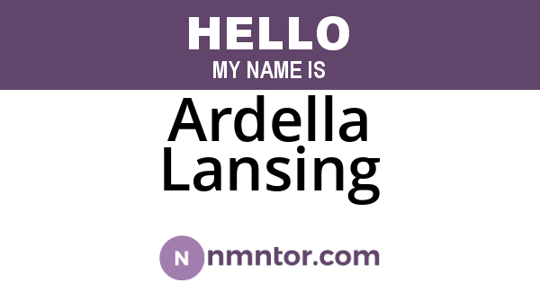 Ardella Lansing