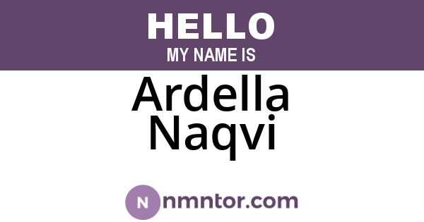 Ardella Naqvi