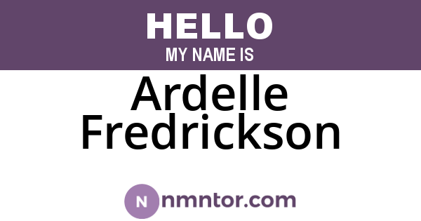 Ardelle Fredrickson