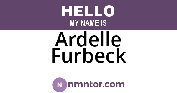 Ardelle Furbeck