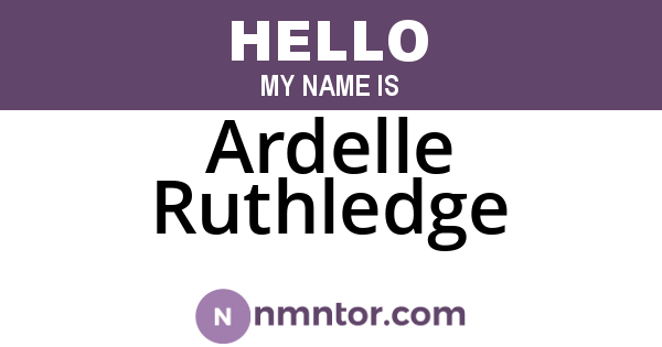 Ardelle Ruthledge