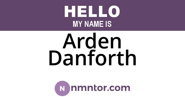 Arden Danforth