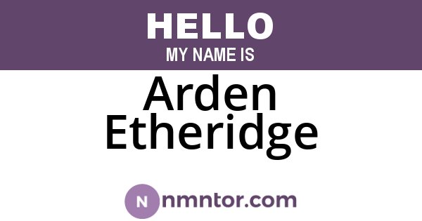 Arden Etheridge