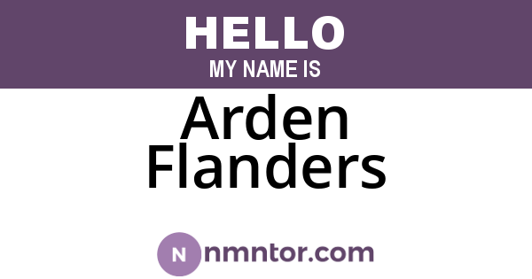 Arden Flanders