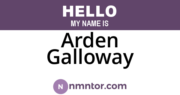 Arden Galloway